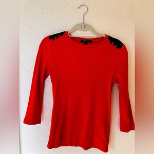Lauren Ralph Lauren Orange top Medium Pre Loved
